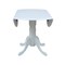 International Concepts Round 42 in Round Dual Drop Leaf Pedestal Table, White, 42 in W, 42 in L, 29.5 in H, Wood, White T08-42DP - alternate 9